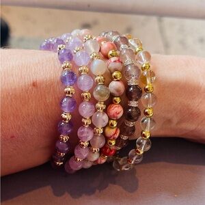 Elegant Multi-Color Beaded Bracelet Set